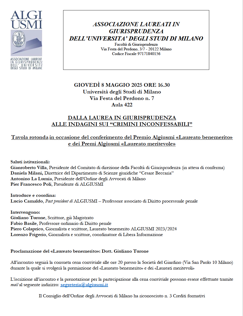 Dalla laurea in Giurisprudenza alle indagini sui "crimini inconfessabili"